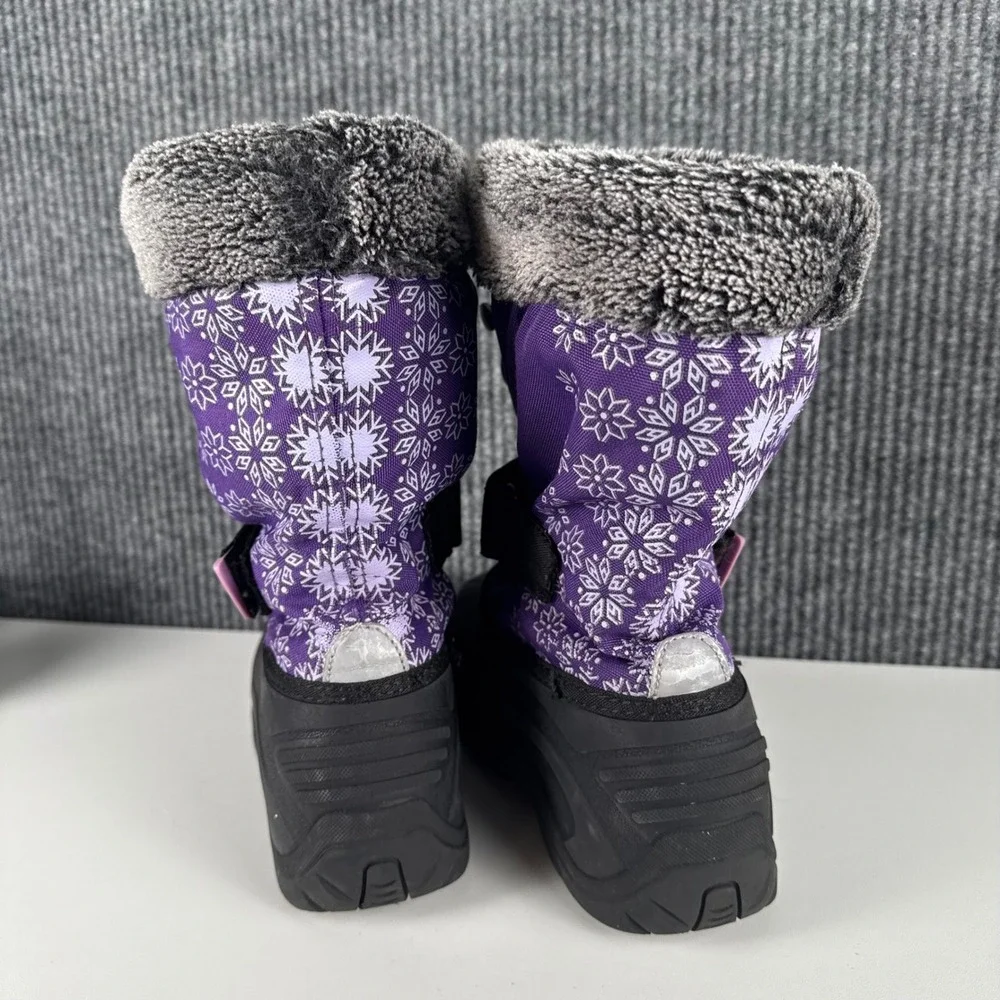 Kamik Snowtale Kids Purple Snowflake Waterproof Winter‎ Boots Size 4 NF4374N SU